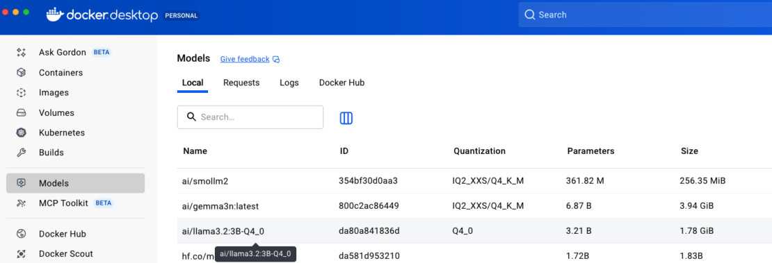 llama3.2 in Docker Hub