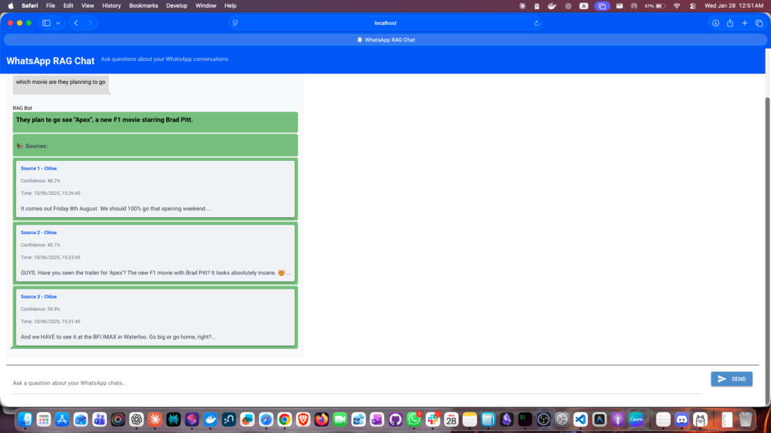 Interact with the RAG bot UI